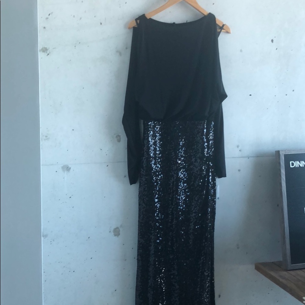 Black Sequined Maxi Dress